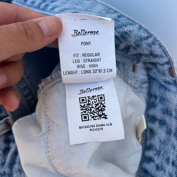 Bellerose Women’s Pony Straight Leg High Rise It Blue Jeans Pants Size 31 - Picture 9 of 10
